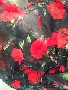 New Design 3D Flower Chiffon Fabric for High Quality Dress